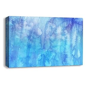 Canvas Wall Art Abstract Ink Feature Painting Artwork for Home Prints Framed - 12x18 inches