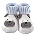 Luvable Friends Knitted Non-Skid Baby Slippers, Blue