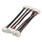 Electop 3 Pin 10mm LED Strip Snap Connector Double-ended Wire(10 Pack)