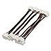 Electop 3 Pin 10mm LED Strip Snap Connector Double-ended Wire(10 Pack)