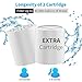 KARIDGE 15 Stage Shower Filter with 2 Replacement Cartridge for Hard Water, Universal Filter with Vitamin C, High Output Remove Chlorine, Reduce Impurities, Improves the Condition of Skin, Hair
