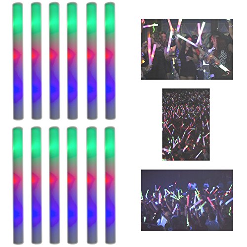 UPC 791321440896, 18.5&quot; Multicolor LED Flashing Light Effect Sticks Color Changing Strobe Foam Baton for Partys, Festival Supplies, Raves, Birthdays, Children Toy (18 Pack) by Super Z Outlet