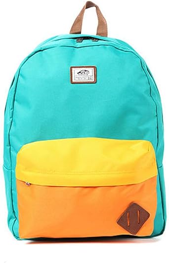 vans skooled backpack blue red yellow