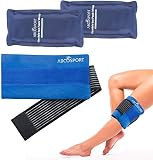 Flexible Gel Ice Pack & Wrap for Hot and Cold Compression Therapy - Adjustable Velcro Strap for Desired Compression - Effective Pain Relief & Recovery - Ideal for Neck, Knee, Elbow, Arm, & Head