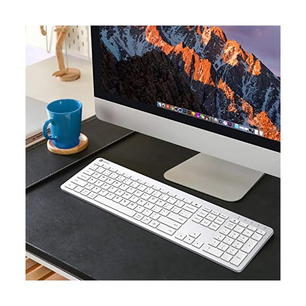 iClever-Wireless-Keyboard-Rechargeable-Wireless-Keyboard-Ergonomic-Full-Size-Design-with-Number-Pad-24G-Stable-Connection-Slim-White-Keyboard-for-Windows-Mac-OS-Computer iClever 2.4G Wireless Keyboard - Rechargeable Wireless Keyboard Full Size Design with Number Pad, 2.4G Stable Connection…