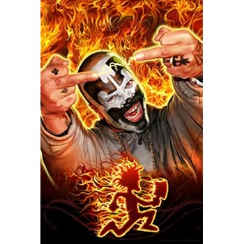 Shaggy Fire It Up Flames Middle Finger ICP Insane Clown Posse Music BandTom Wood Fantasy Cool Wall Decor Art Print Poster 12x18