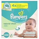 Pampers Baby Wipes Natural Clean (Unscented) 7X Pop-Top, 448 Diaper Wipes