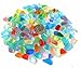 Sea Glass Beads/Beach Glass Beads for Jewelry Making (Small Size / 8-12 mm, Multicolored Rainbow Mix, Not Drilled) (50 Pieces)