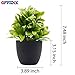 OFFIDIX Artificial Eucalyptus Plants with Black Vase for Office Desktop, Home and Friends’ Gift Fake Plant with Plastic Pots for Home Decoration Potted Plants for Bookshelf (Light Green)