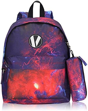 Veegul School Backpack Set with Pencil Case for Teens Boys Girls Royalblue