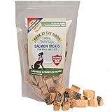Premium Salmon Dog Treats Made in USA Only - One Ingredient: Wild Caught American Salmon - Freeze Dried, Human Grade - No Additives or Preservatives - Grain Free - Purr-fect Healthy Cat Snack too