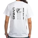 CafePress White T-Shirt - Lineman Living on the Edge White T-Shirt