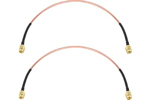 XRDS -RF RG316 SMA Male to SMA Male Coaxial Cable 1FT, 2 Pack Flexible SMA Extension Antenna Cable for WiFi Antenna, Router, SDR, FPV, GPS, Test Equipment