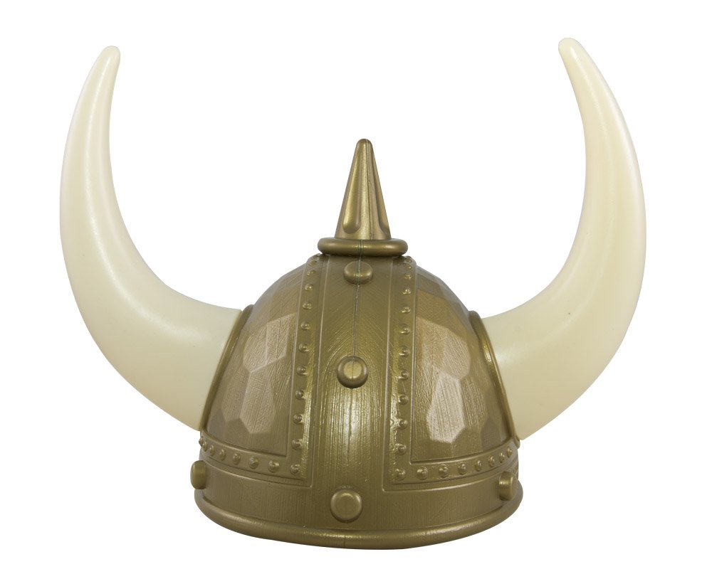 P'tit Clown 31014 Viking Helmet with Spike Long Horns Adult One Size