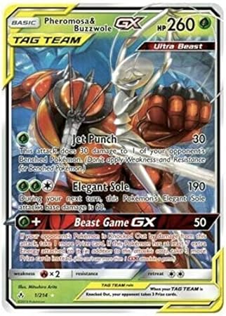 Pheromosa Buzzwole Gx 1 214 Ultra Rare Unbroken Bonds Nm M 100 Guaranteed Authentic