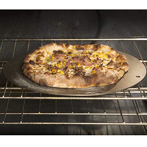 Pizzacraft PC0307 Round Steel Baking Plate for Oven or BBQ Grill, 14" Diameter