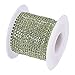 BENECREAT 10 Yard Crystal Rhinestone Close Chain Clear Trimming Claw Chain Sewing Craft about 2880pcs Rhinestones, 2mm - Green (Silver Bottom)