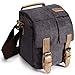S-ZONE Waterproof Camera Bag Canvas Leather Trim Compatible With DSLR SLR Camera Messenger Bag primary