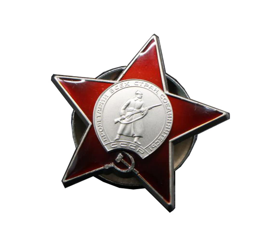 Order of Red star Russian Red Army Soviet Union USSR military Medal Badge CCCP Medal Commemorative Commemorative coins Brooch Medal Outdoor Tactical Gender Pin Badge Commemorative Coin Gift