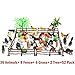 Kimicare Jungle Animals Figures, 52 Pcs Mini Realistic Safari Wild Zoo Plastic Animals Learning Educational Toy Set for Kids Toddlers Forest Farm Animals Playset Cupcake Topper Party Favors Toys