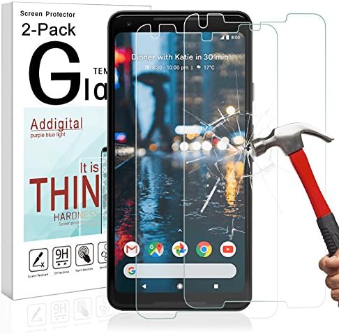 Google Pixel 2Xl Screen Protector, Addigital HD Clear Screen Protector for Google Pixel 2 XL 9H Hardness 2.5D Pixel 2 XL Tempered Glass [Anti-Fingerprint][Bubble-Free][Anti-Scratch][2-Pack]