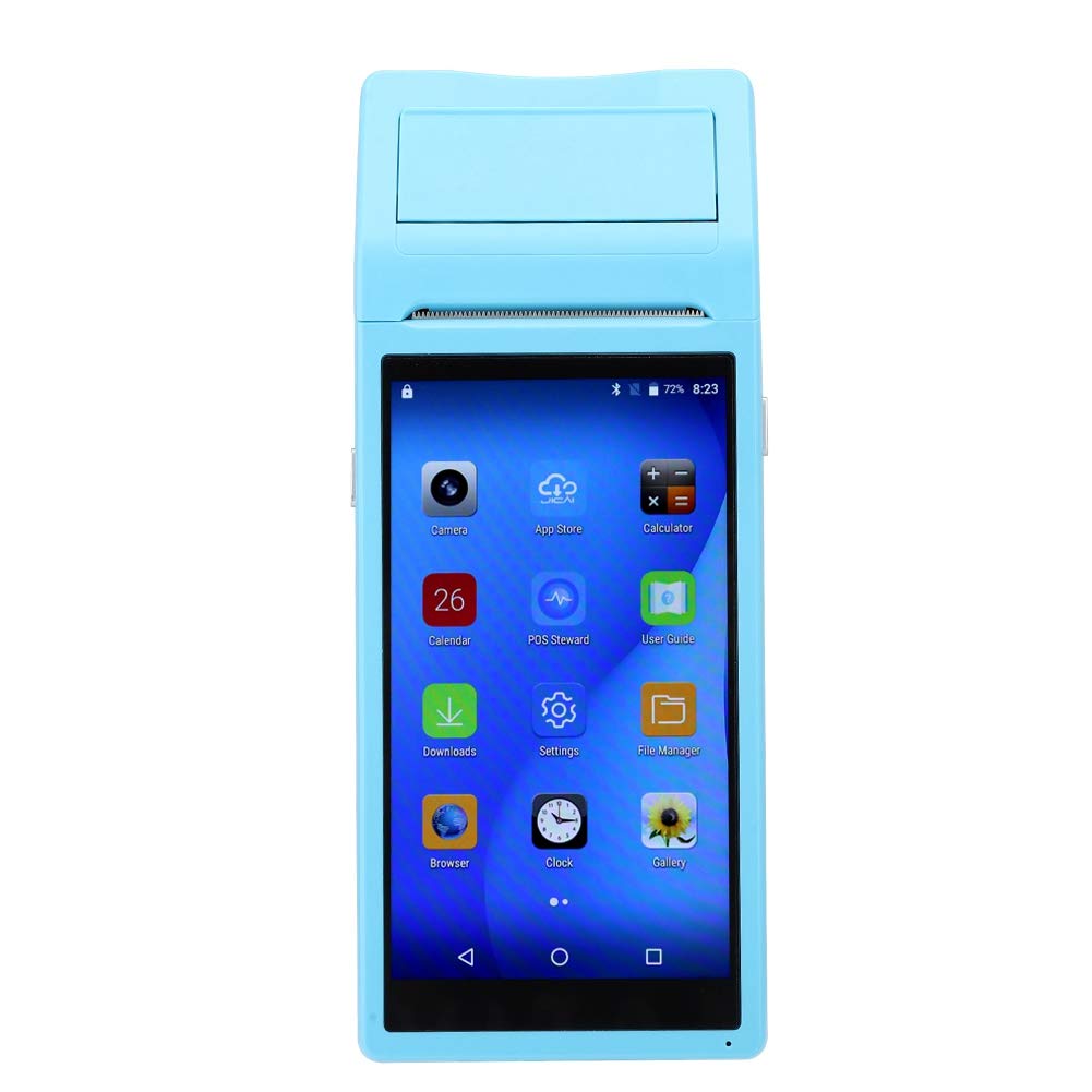 Garsent POS Terminal Receipt Printer, 5.5in IPS Display Portable 4G Smart Mobile POS Terminal