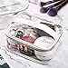 Boao 2 Pieces Portable Marble Pattern Clear Makeup Bag Gold Zipper Waterproof Transparent Travel Storage Pouch Cosmetic Toiletry Bag with Handle (White)