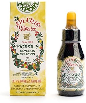 1 Full Box of a 25 Units Bottle Of Apiario Silvestre Green Propolis Glycolic Extract Alcohol Free 30ml By JLBrazil