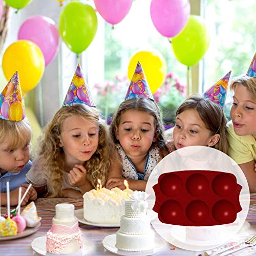 2 Stuks Halfrond Siliconen Mal Met 6 Vormpjes Chocolade Halfrond Siliconen Mal Chocolade Halfrond Bakvorm Voor… - Afbeelding 8