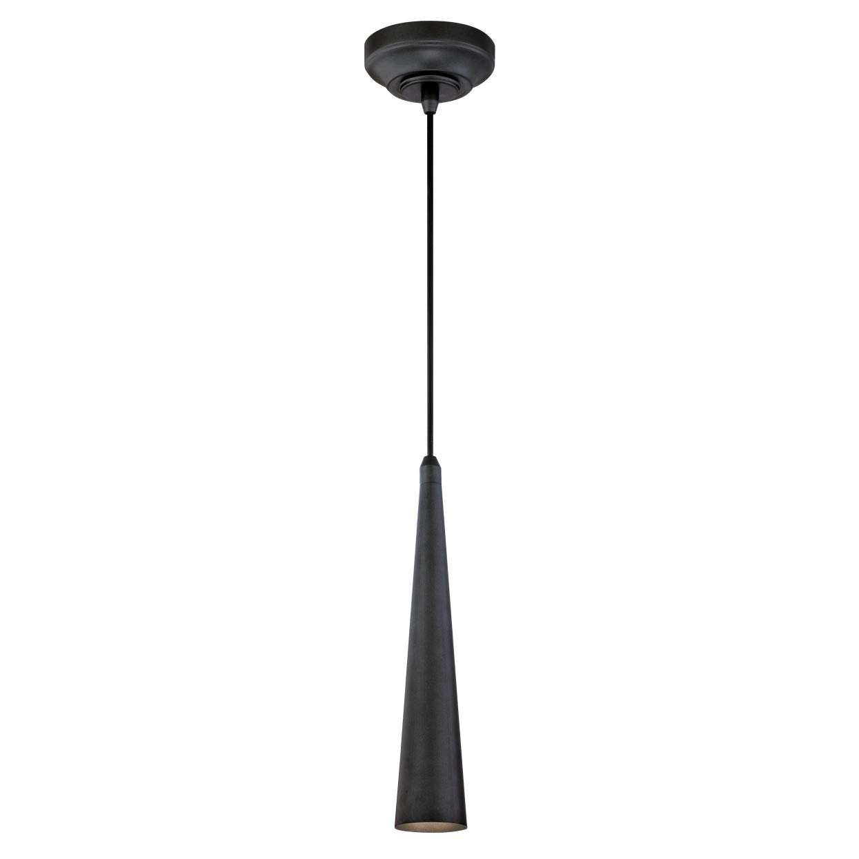 63296 One-Light LED Indoor Pendant, Matte Brushed Gun Metal Finish with Metal Shade