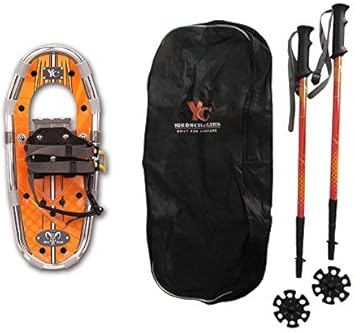 Amazon Com Yukon Charlie S Junior Aluminum Snowshoe Kit Orange Sports Outdoors