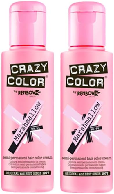 Crazy Color Marshmallow Pink 2x 100ml Semi-Permanent Hair Dye Duo