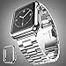 ICE FROG iWatch Series 1 42mm Case, Electroplate Metal Plated PC Slim Hard Protective Bumper HD Screen Protector Full Coverage Case Cover Shell for Apple Watch 42mm - Silver