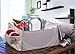 Diaper caddy organizer & changing pad- easy storage and portable for travel. Great for nursery room. Excellent baby shower gift set. Neutral unisex grey color