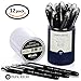 Papa Richi LUXURY Oil Pens UNIWRITE (Pack of 12) with Kernel 1.0mm – Premium Quality & Easy Writing - Original (Blue) Ink or Black Ink - Business Gift Pens - 30 Day Warranty (12 UniWrite 1.0, Black)