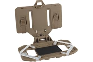 CMAIR4U Tactical Vest Phone Holder,Molle Mount,Universal Chest Phone Board Carrier Foldable Navigation Board,for Outdoor Paintball Airsoft Hunting Game (Tan)