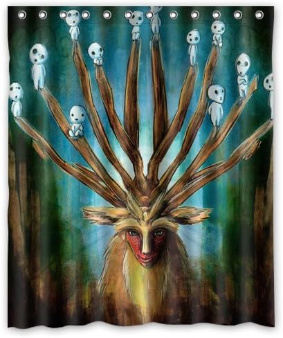 Cartoon Anime My Neighbor Totoro Princess Mononoke shower curtain 60x72 inch