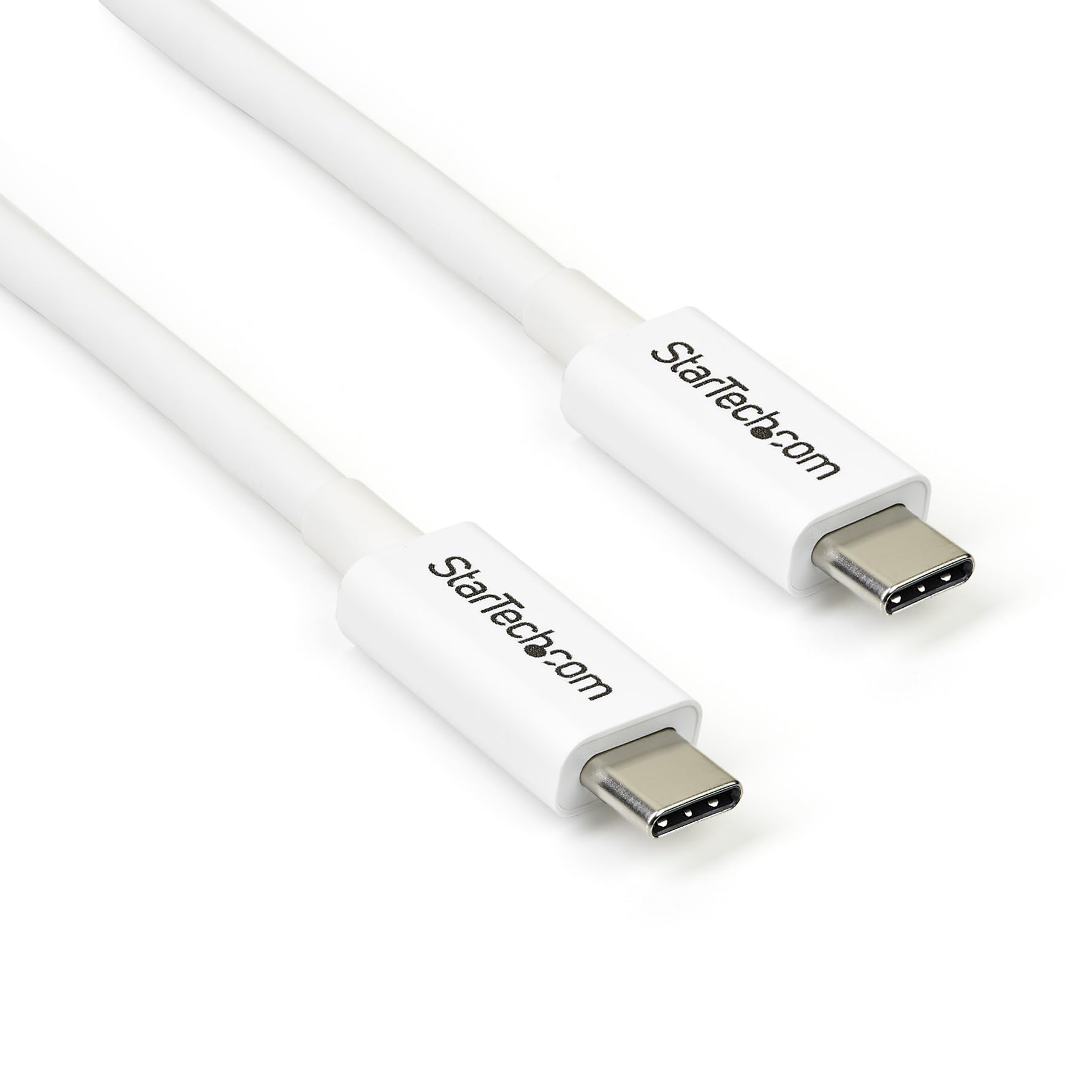 StarTech.com 1.6ft (50cm) Passive Thunderbolt 3 Cable, 40Gbps, 100W PD, 4K/5K Video, Thunderbolt Cable, Compatible with USB4/DP Alt Mode, Thunderbolt 4, USB 3.2/Type-C (TBLT34MM50CW)