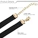 Besteel 3/8'' Classic Elegant Girls Plain Black Velvet Ribbon Choker Necklace Extender Chain