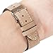 Wearlizer Compatible for with Leather Fitbit Charge 2 Bands Special Edition Lavender Rose Gold Buckle Replacement Charge 2 hr Band Straps Accessories Small Large Women Nubuck-Brown