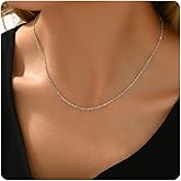 Mauzew Gold Chain Necklace for Women Dainty Simple Satellite Beaded Twisted Chain Choker Necklace Everyday Jewelry Christmas Gifts