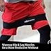 WODsuperstore Resistance Band for Legs & Butt - Hip Booty Circle Bands to Tone Glute, Thighs & HIPS (Blue Trio - Grippy, 3 Pack)