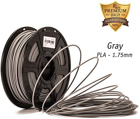 Gray PLA- DAZZLE LIGHT 3D PLA-1KG 1.75-BLK PLA 3D Printer Filament, Dimensional Accuracy +/- 0.05 mm, 1 kg Spool, 1.75 mm, Gray, for 3D Printers &amp; 3D Pen, 3D filament gray