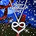Ado Glo I Love You for Always and Forever Infinity Heart Pendant Necklace, Fashion Jewelry for Women Girls, Birthday Anniversary Mother's for Girlfriend Wife Sister Grandma Mom