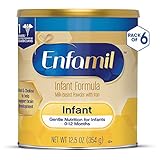 Enfamil Infant Formula - Milk-based Baby Formula with Iron, Powder Can, 12.5 oz (Pack of 6)