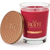 Root Candles Holiday Scented Candles Honeycomb Veriglass Premium Handcrafted Beeswax Blend Candle, Large, Hollyberry