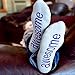 notes to self - I am Awesome Socks - Daily Inspirational Socks for Women & Men - L