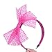 LEKUSHA Women's 80s Costume Accessories Neon Lace Headband Hair Band with Neon Pink Lightning Earrings