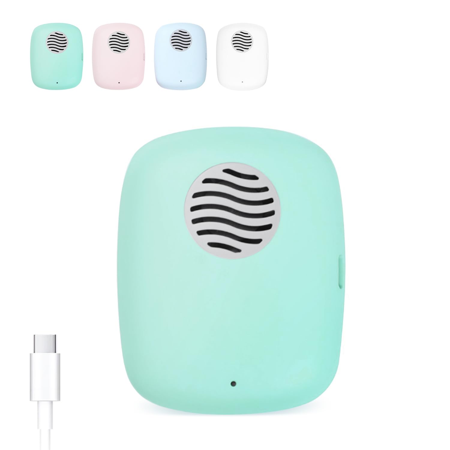 ELMWAY STB-021 UV Toothbrush Sanitizer Case – Compact UVC Sterilizer with Fan, USB Rechargeable Travel Toothbrush Cover for Daily Manual & Electric Toothbrushes – Green or Blue (Random)