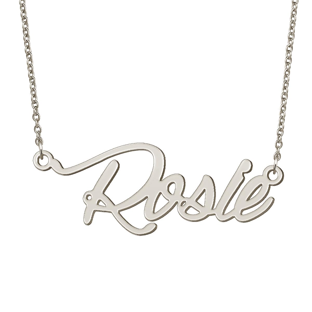 BYBWBL Rosie Name Pendant Necklace Silver Color